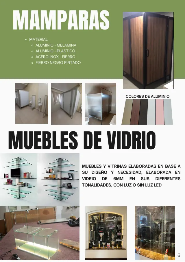 Página 8 del catálogo: Mamparas y muebles de vidrio