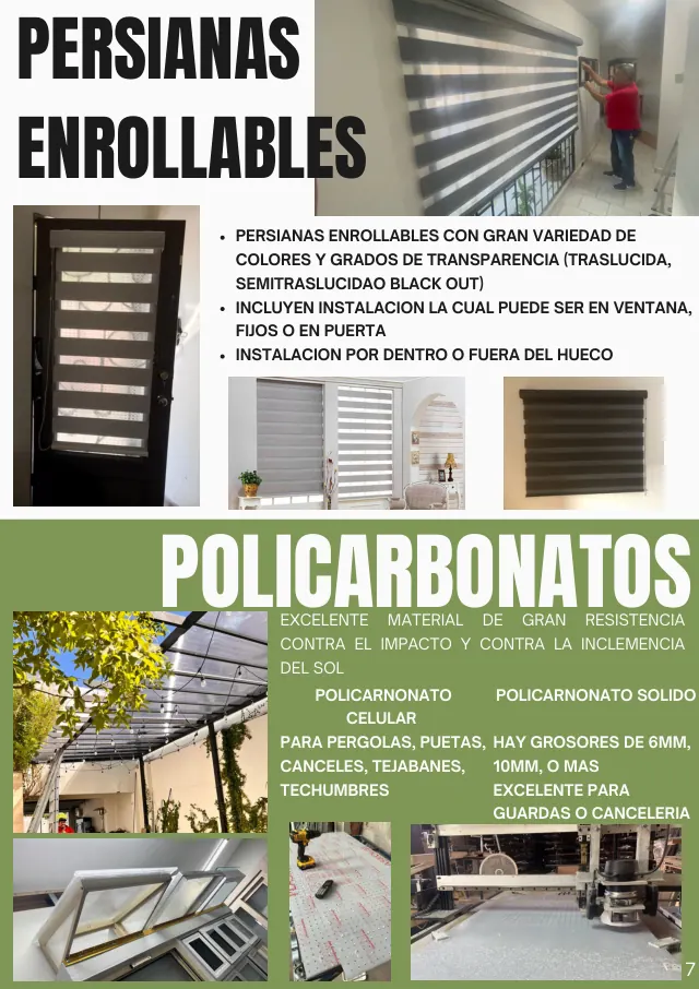 Página 9 del catálogo: Persianas y policarbonato