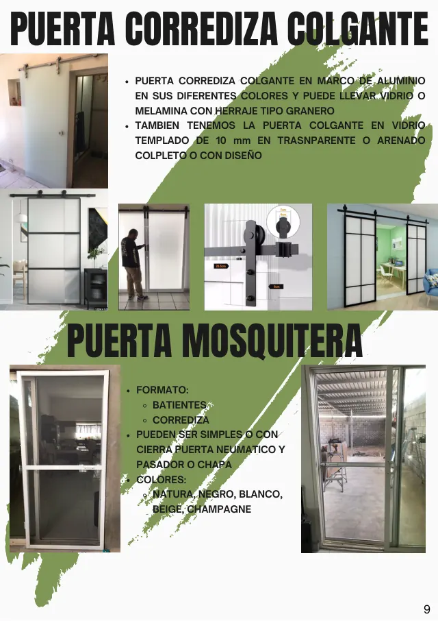 Página 11 del catálogo: Puertas colgantes y mosquiteras