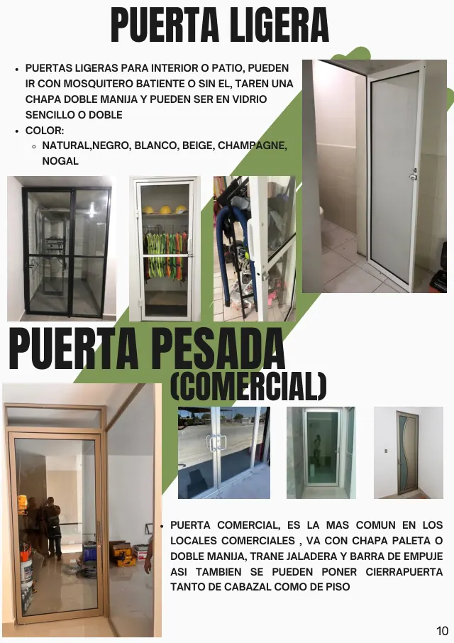 Página 12 del catálogo: Puertas ligeras y comerciales