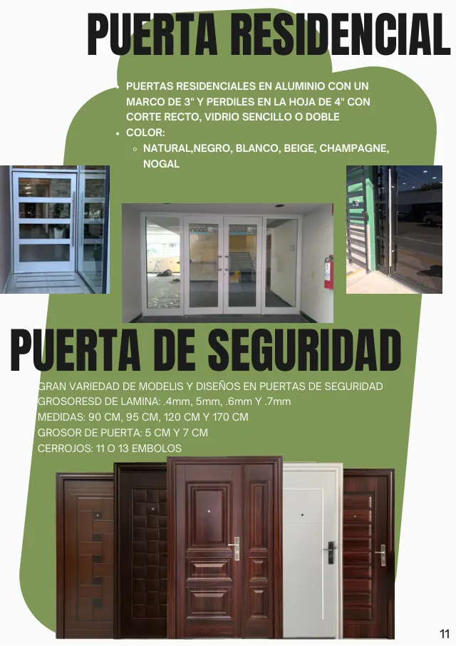 Página 13 del catálogo: Puertas residenciales y de seguridad