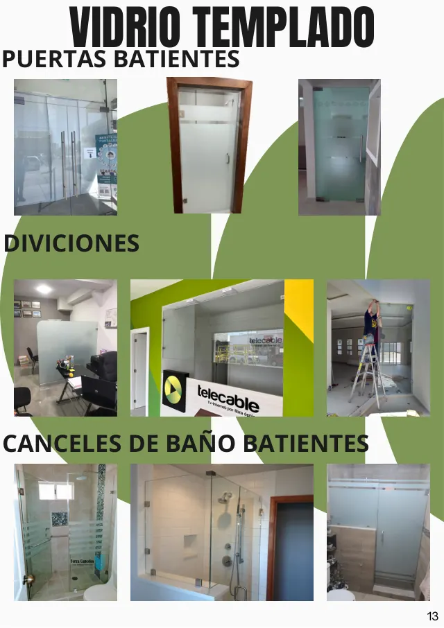 Página 15 del catálogo: Cristal templado: puertas y baños